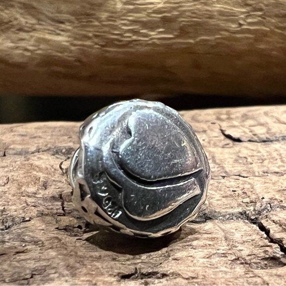 Authentic Pandora Charm 14k Gold Silver Celebration Cake Wedding Heart Birthday - Picture 8 of 8